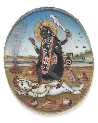 Datei:Goddess Kali dancing on Shiva. Wellcome L0043631.jpg