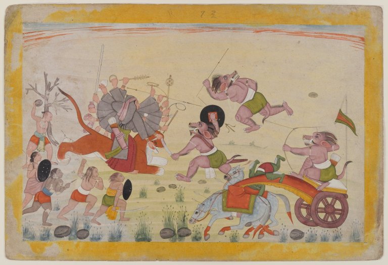 Datei:Mahasura Attacks the Devi Devi Mahatmya Series.jpg