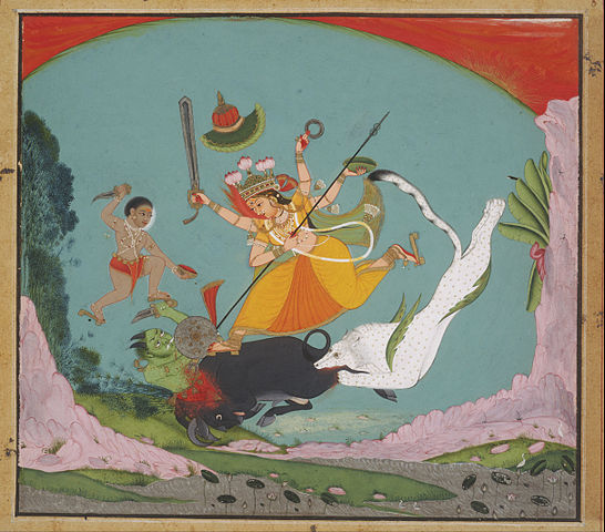Datei:Durga Slaying the Buffalo Demon (Mahishasuramardini).jpg
