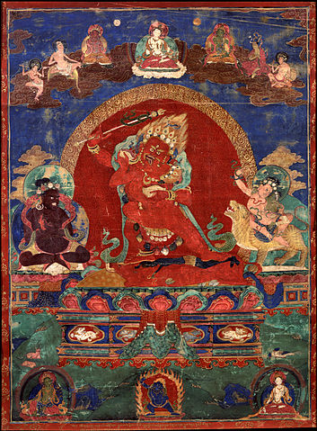 Datei:Red Yamari flanked by Virupa and Dombi Heruka.jpg