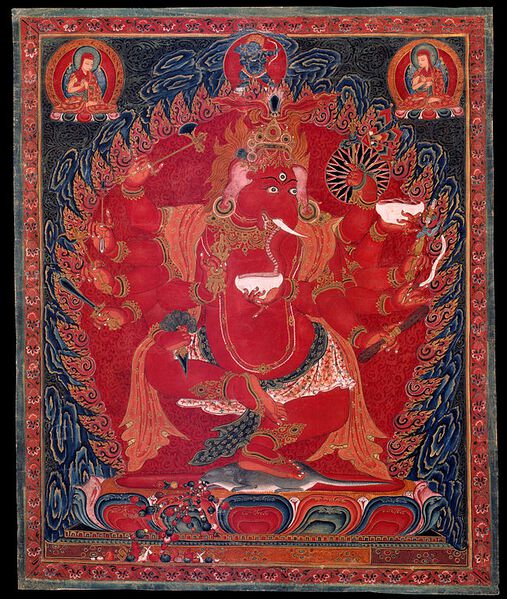 Datei:Dancing Red Ganapati of the Three Red Deities.jpg