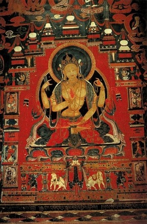 Prajnyaparamita Wall painting Tholing monastery.jpg