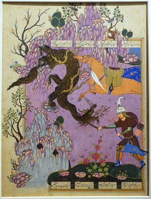 Rustam kills the dragon.jpg